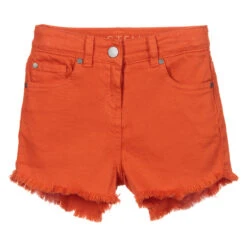 Stella McCartney Kids Orange Denim Shorts