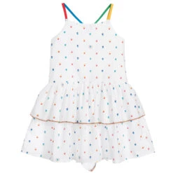 Stella McCartney Kids White Organic Cotton Sundress