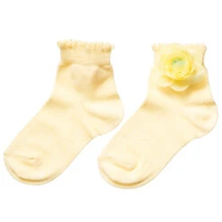 Story Loris Girls Pale Yellow Socks With Floral Appliqué -Deals Whimsy Collection Store story loris girls pale yellow socks with floral applique 146601 d988493555bfb9457062a0b9da7852c0171e077e
