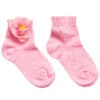 Story Loris Girls Pink Socks With Floral Appliqué