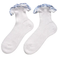 Story Loris Girls White Cotton Socks With Blue Ribbon -Deals Whimsy Collection Store story loris girls white cotton socks with blue ribbon 146627 fe25cf33f8b661246aaf92f27d68b0bf99ca3bfe