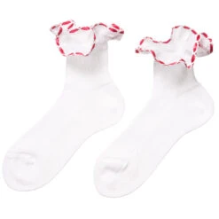 Story Loris Girls White Cotton Socks With Red Ribbon Ruffles 5 Story Loris Girls White Cotton Socks With Red Ribbon Ruffles -Deals Whimsy Collection Store story loris girls white cotton socks with red ribbon ruffles 146655 87c5a7024970e7309e9bc38cba932187372b54ec
