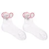 Story Loris Girls White & Pink Ruffle Socks
