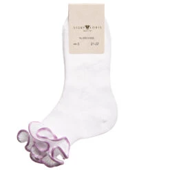 Story Loris Girls White & Purple Ruffle Socks -Deals Whimsy Collection Store story loris girls white purple ruffle socks 146653 5e204439cfd0cc651fc43f8a1bcd14a921df793a