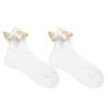 Story Loris Girls White & Yellow Ruffle Socks