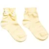 Story Loris Girls Yellow Socks With Diamanté Bow