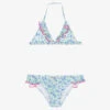 Sunuva Girls Blue Floral Heart Bikini