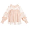 Tamarine Girls Pink Tulle Blouse