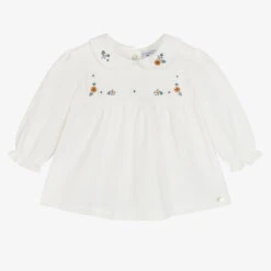 Tartine Et Chocolat Girls Ivory Modal Blouse