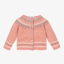 Tartine Et Chocolat Girls Pink Knitted Cardigan