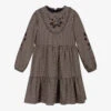 Tartine Et Chocolat Navy Blue & Beige Check Dress