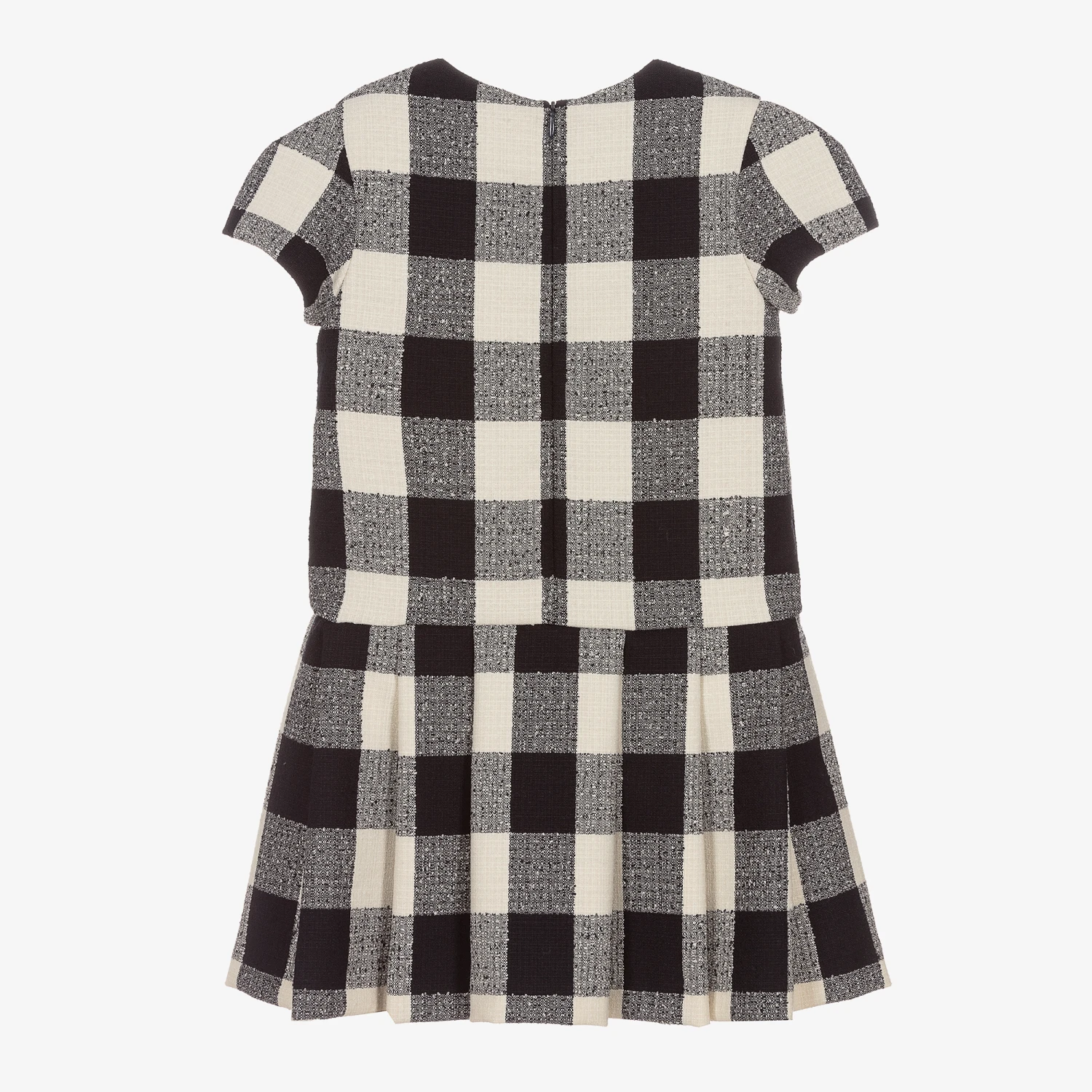 Tartine Et Chocolat Navy Blue & Ivory Check Dress 3 Tartine Et Chocolat Navy Blue & Ivory Check Dress - Image 3