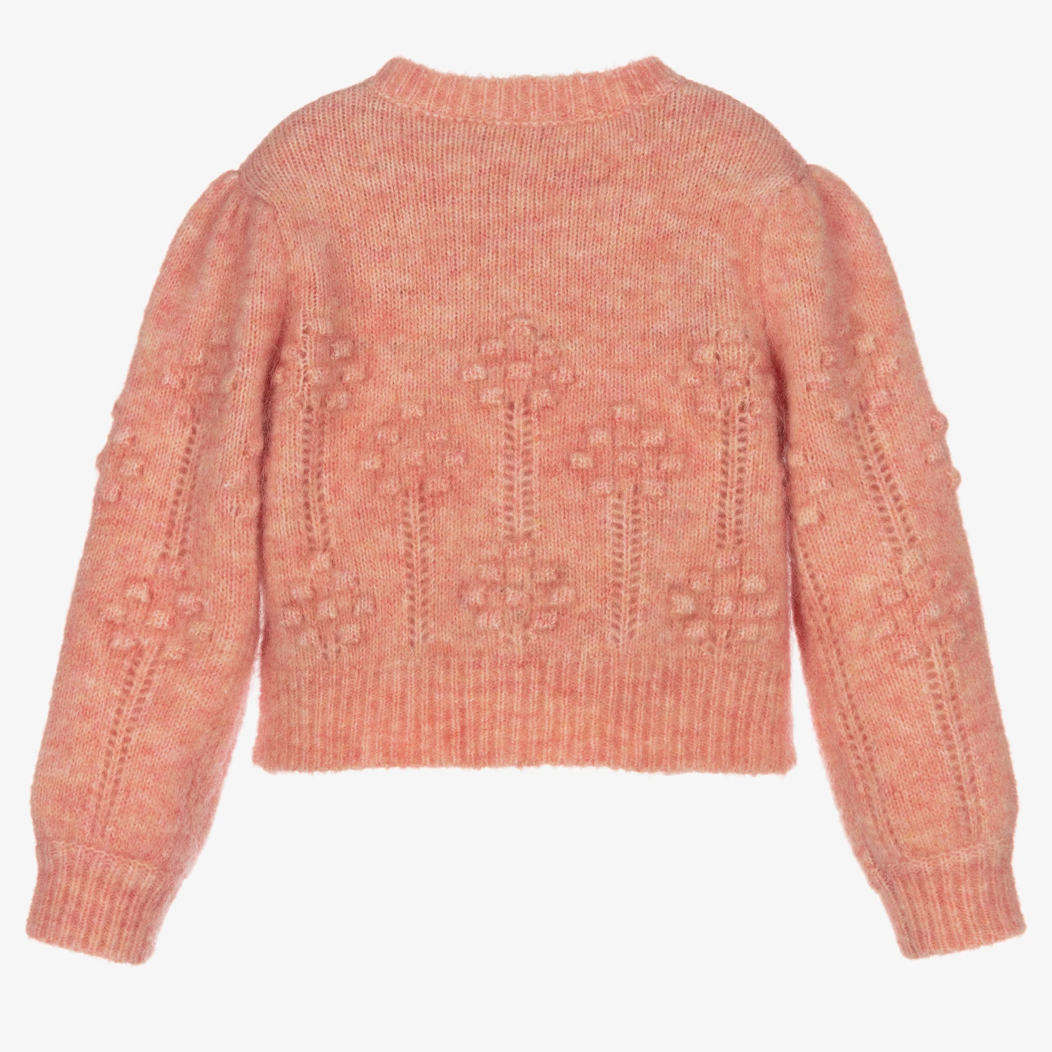 Tartine Et Chocolat Pink Knit Mohair Cardigan 2 Tartine Et Chocolat Pink Knit Mohair Cardigan - Image 2