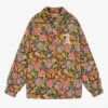The Animals Observatory Girls Green & Pink Cotton Floral Top