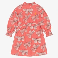 The Animals Observatory Girls Pink Cotton Dress