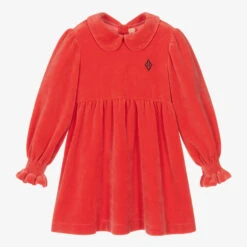 The Animals Observatory Girls Red Velour Dress