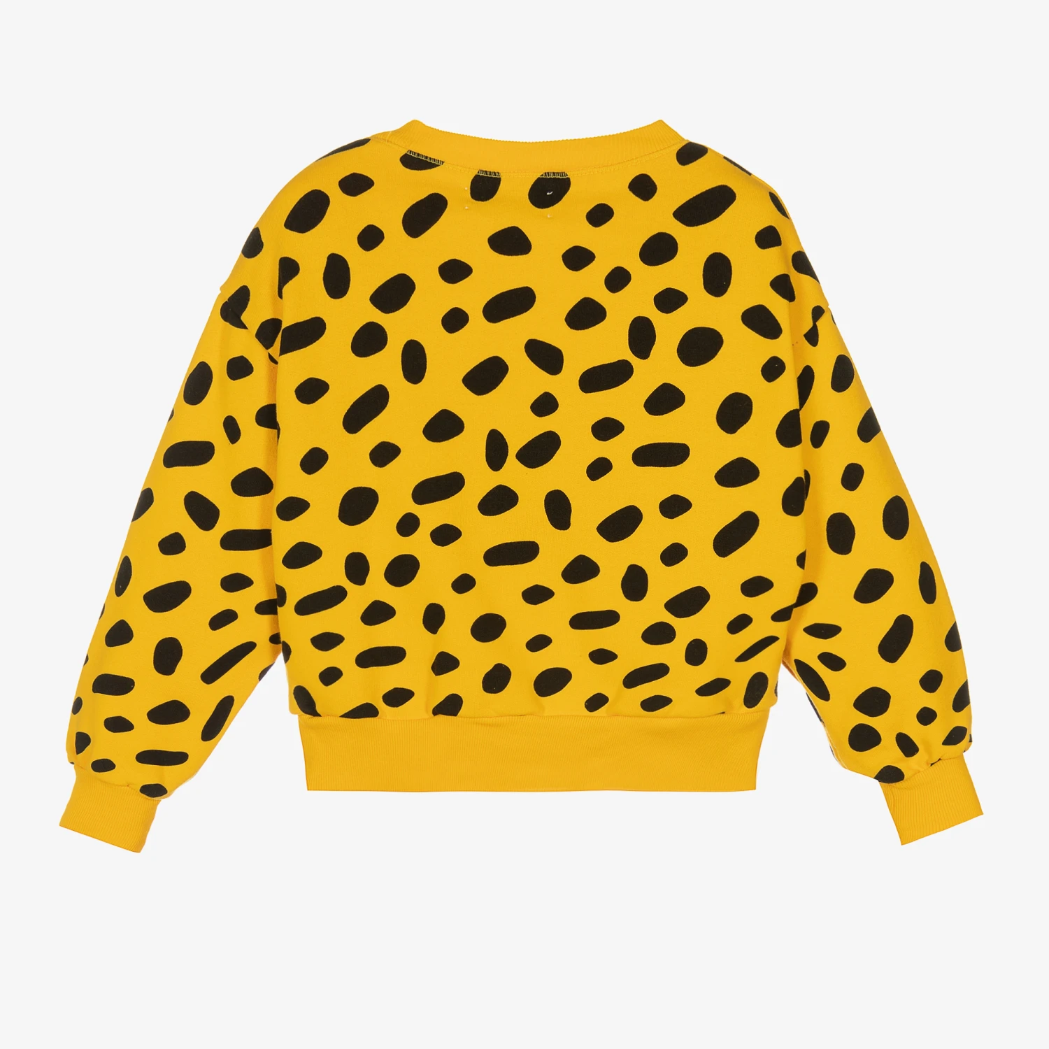 The Animals Observatory Girls Yellow & Black Cotton Sweatshirt 2 The Animals Observatory Girls Yellow & Black Cotton Sweatshirt - Image 2
