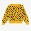The Animals Observatory Girls Yellow & Black Cotton Sweatshirt