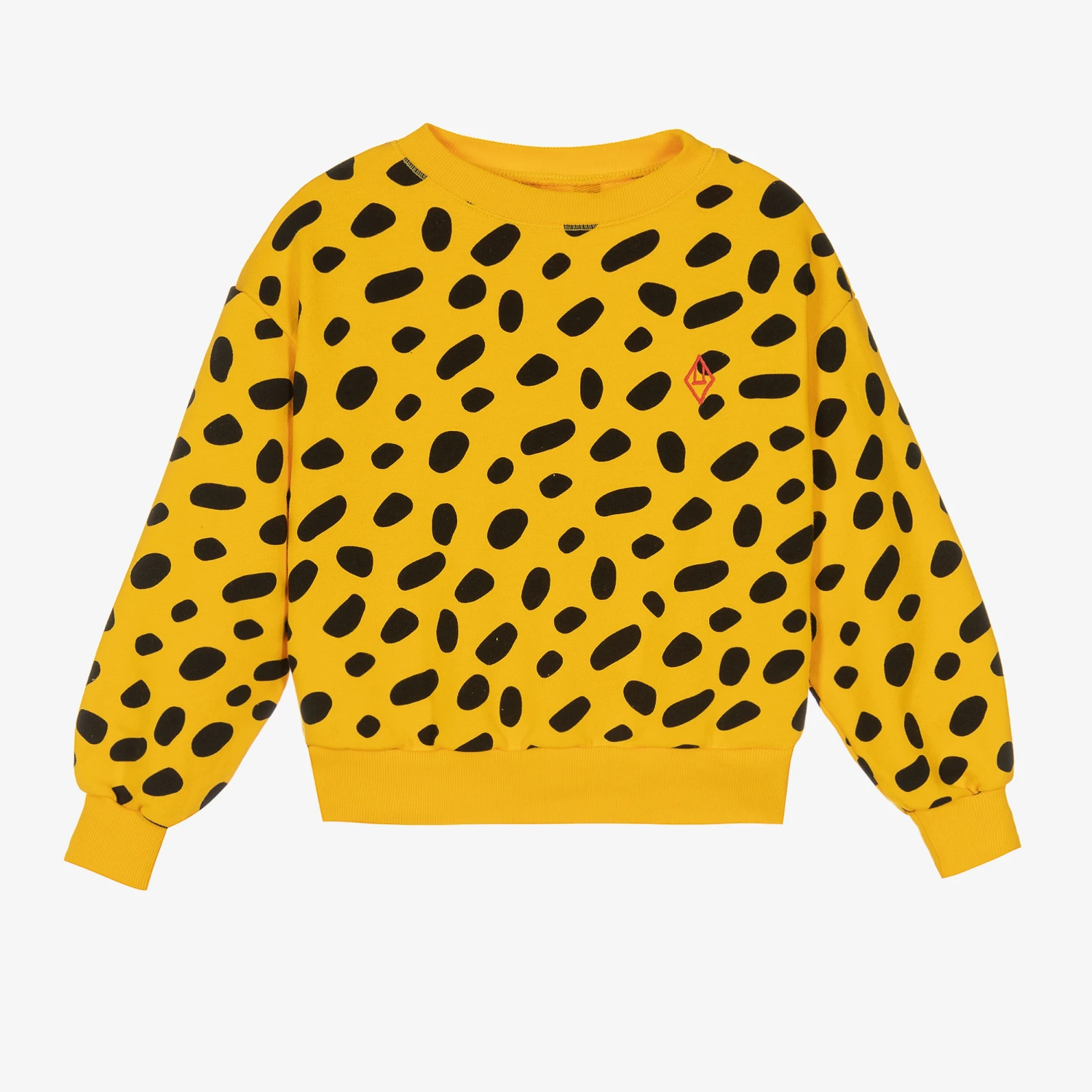 The Animals Observatory Girls Yellow & Black Cotton Sweatshirt 1 The Animals Observatory Girls Yellow & Black Cotton Sweatshirt
