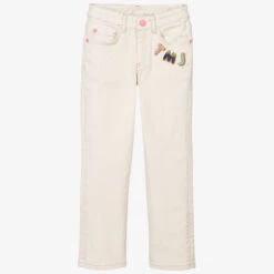 MARC JACOBS Girls Ivory Denim Jeans