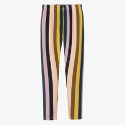 The Middle Daughter Girls Blue Stripe Leggings
