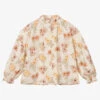 The New Society Girls Ivory & Red Floral Blouse