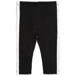 The Tiny Universe Black Cotton & Ivory Stripe Leggings