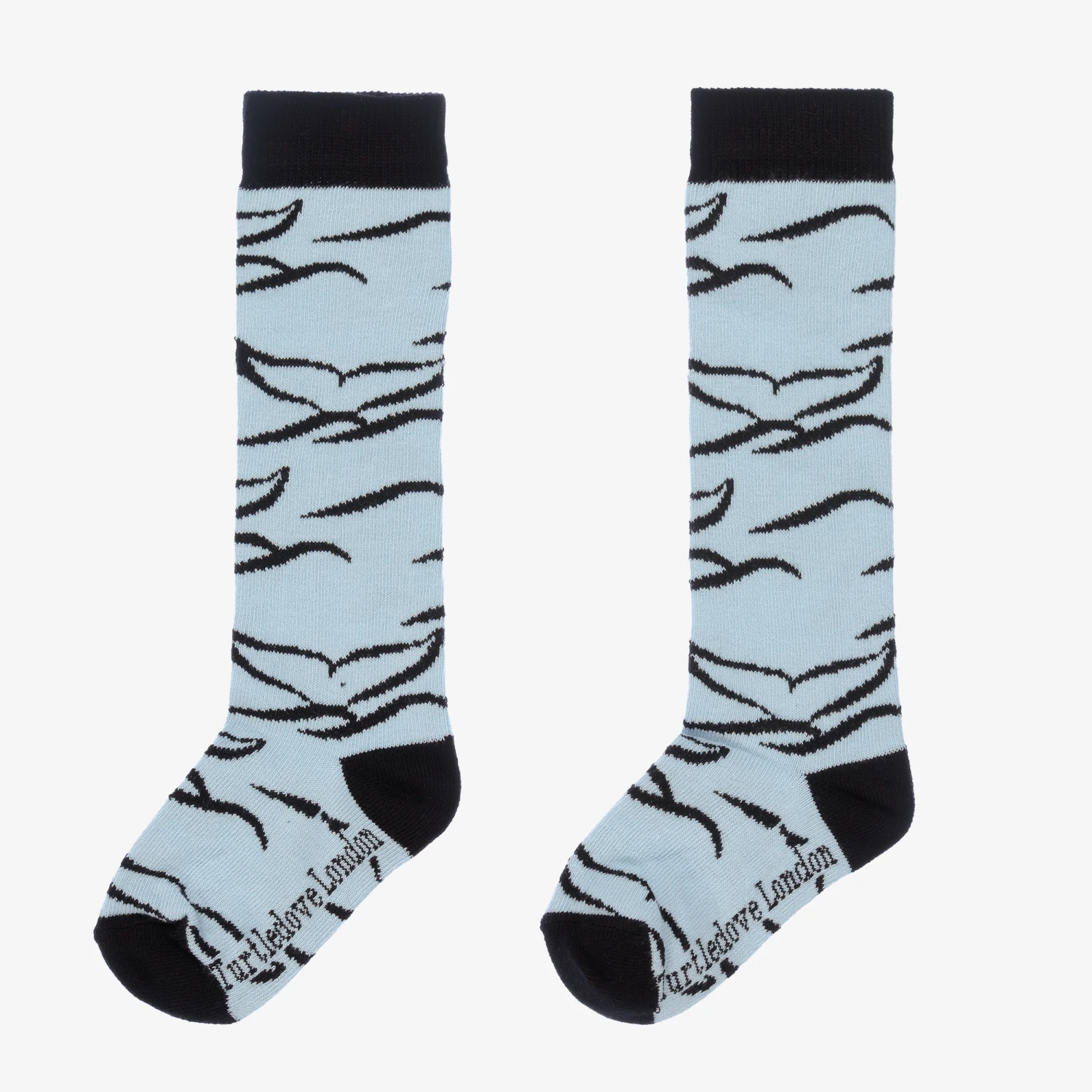 Turtledove London Blue & Black Cotton Socks 3 Turtledove London Blue & Black Cotton Socks - Image 3