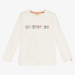 Turtledove London Ivory Organic Cotton Logo Top