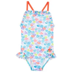 Tutto Piccolo Blue Shell Print Swimsuit