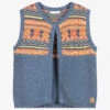 Tutto Piccolo Girls Blue Knitted Waistcoat