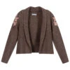Tutto Piccolo Girls Brown Floral Cardigan
