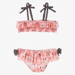 Tutto Piccolo Girls Pink Flamingo Bikini