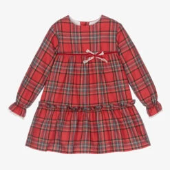 Tutto Piccolo Girls Red Tartan Dress