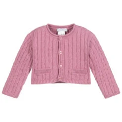 Tutto Piccolo Pink Knitted Cardigan