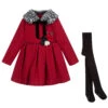 Tutto Piccolo Red Polka Dot Dress Set