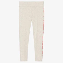 U.S. Polo Assn. Girls Grey Cotton Leggings