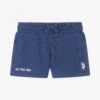 U.S. Polo Assn. Girls Navy Blue Logo Jersey Shorts