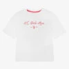 U.S. Polo Assn. Girls White Cotton T-Shirt