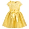 ValMax Girls Yellow Silk Blend Dress
