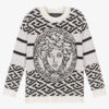 Versace Black & White Medusa Sweater