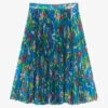 Versace Blue Baroccofest Midi Skirt