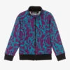 Versace Boys Turquoise Blue Zip-Up Top
