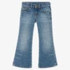 Versace Girls Blue Denim Flared Jeans