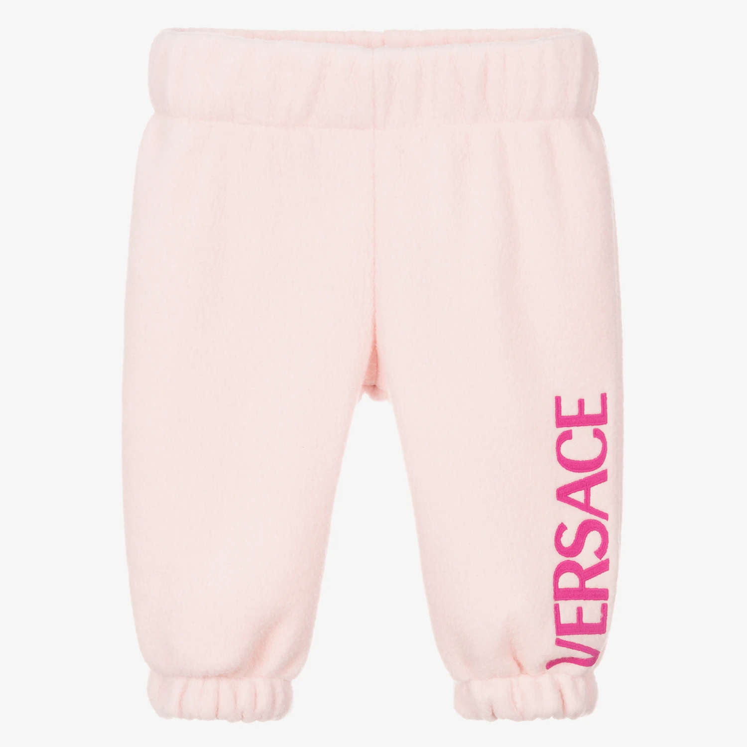 Versace Girls Pink Fleece Logo Joggers 1 Versace Girls Pink Fleece Logo Joggers