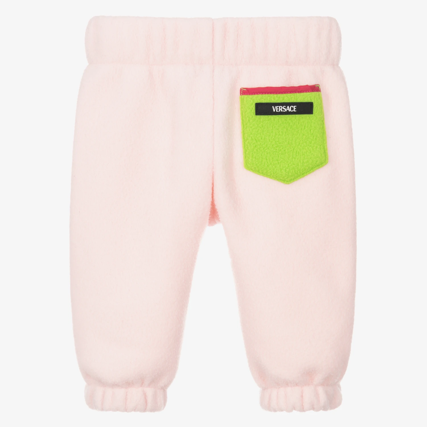 Versace Girls Pink Fleece Logo Joggers 2 Versace Girls Pink Fleece Logo Joggers - Image 2