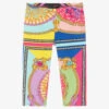 Versace Girls Pink Ventagli Leggings