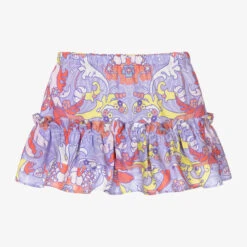 Versace Girls Purple Baroccofest Skirt