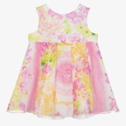 Versace Girls Silk Floral Dress