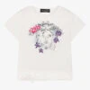Versace Girls White Cotton Medusa T-Shirt